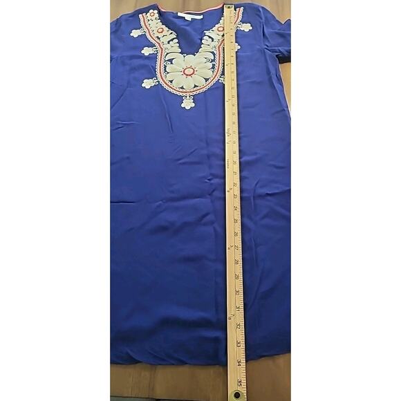 BODEN Blue Embroidered Dress – Women’s 2R – Classic Floral Elegance - Picture 7 of 9